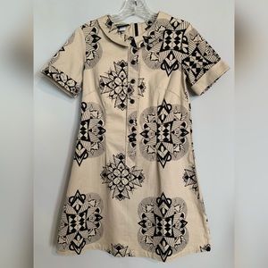 Nooworks khaki print dress Small